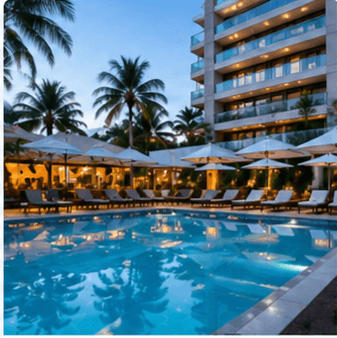 Hotel resort pool and hospitality water systems